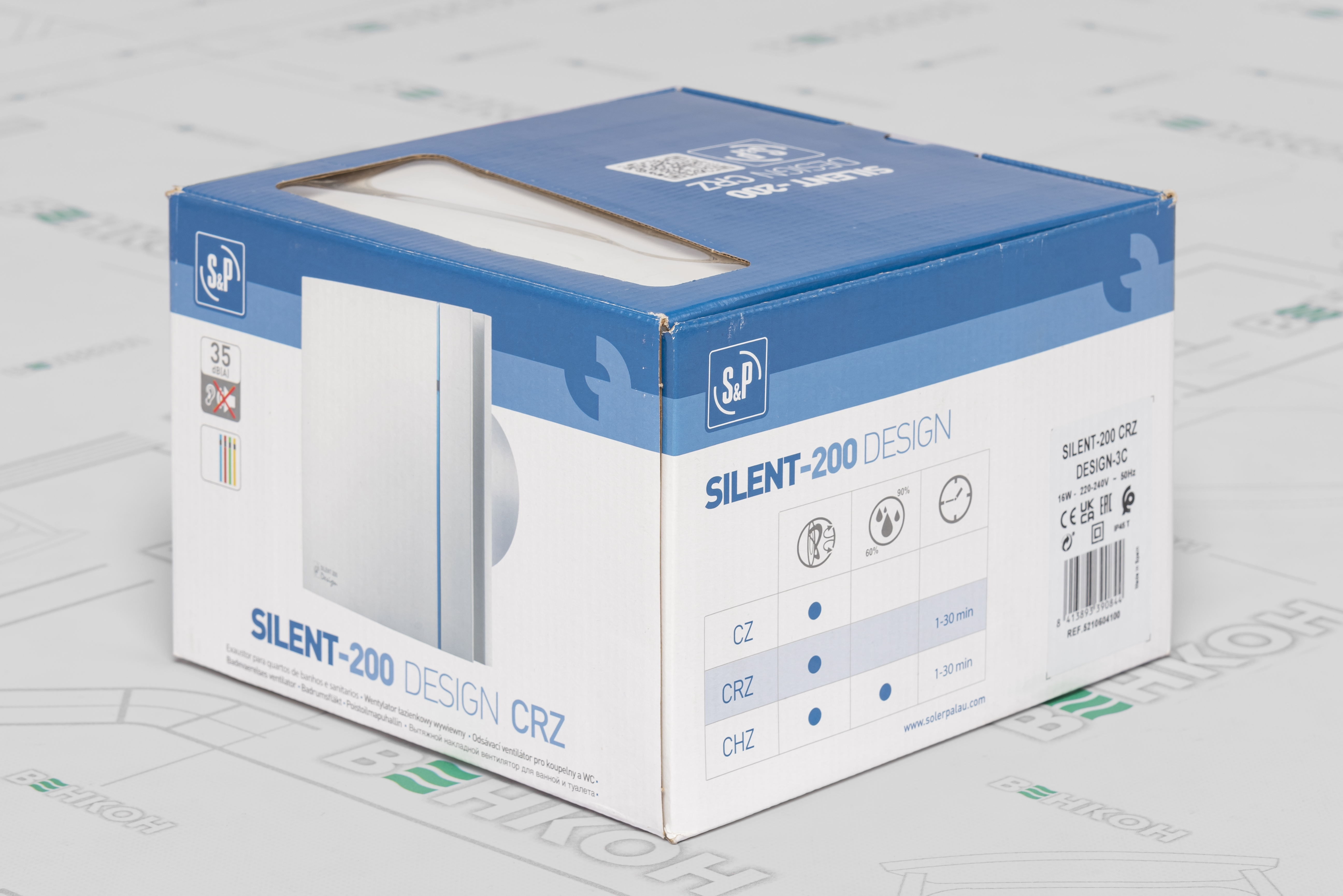 Вытяжной вентилятор Soler&Palau Silent-200 CRZ Design-3C (5210604100) обзор - фото 11