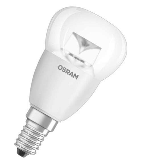 Світлодіодна лампа форма сфера Osram Star P25 E14 прозора колба