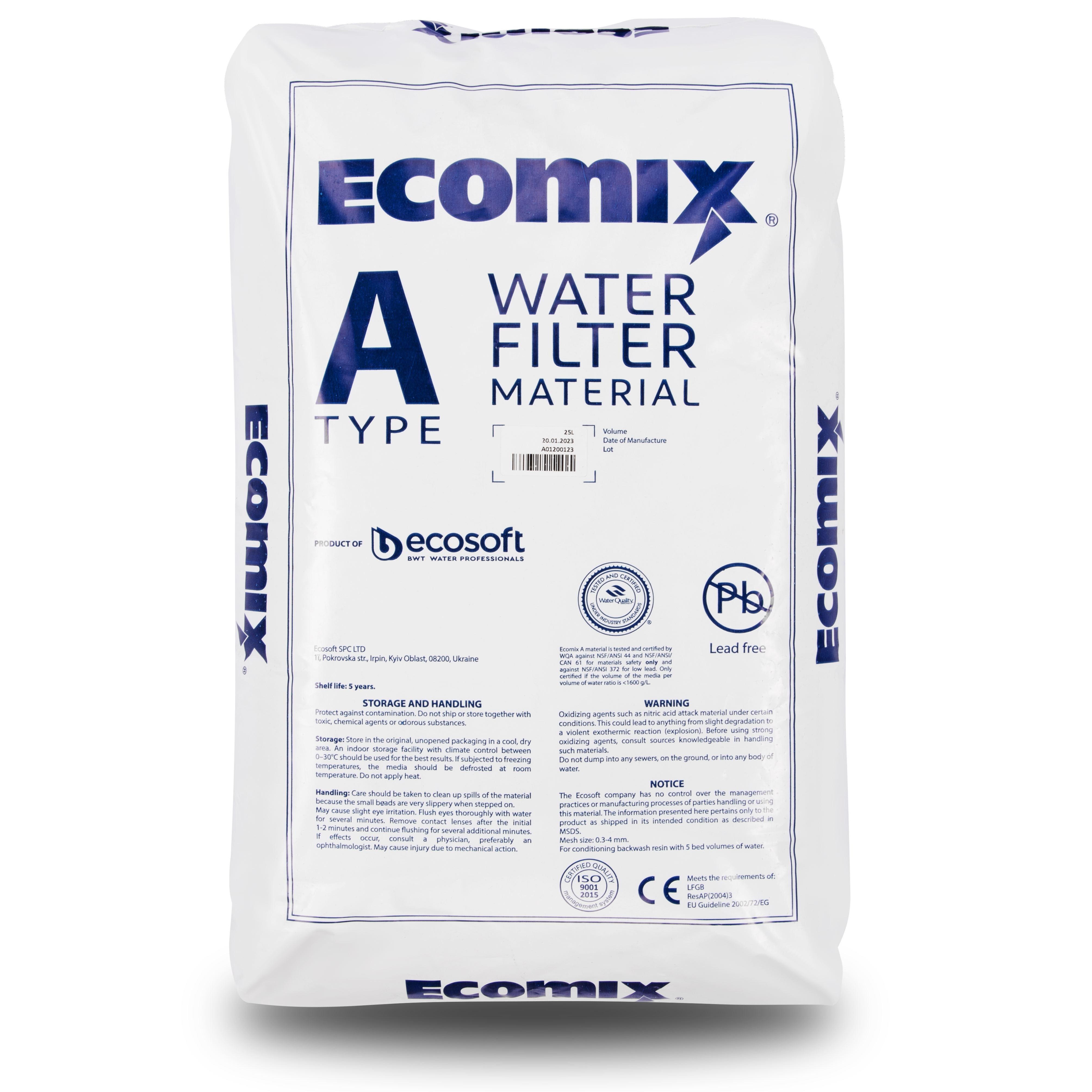 Фільтруючий матеріал Ecosoft Ecomix A 25 л ECOMIXA25 в интернет-магазине, главное фото