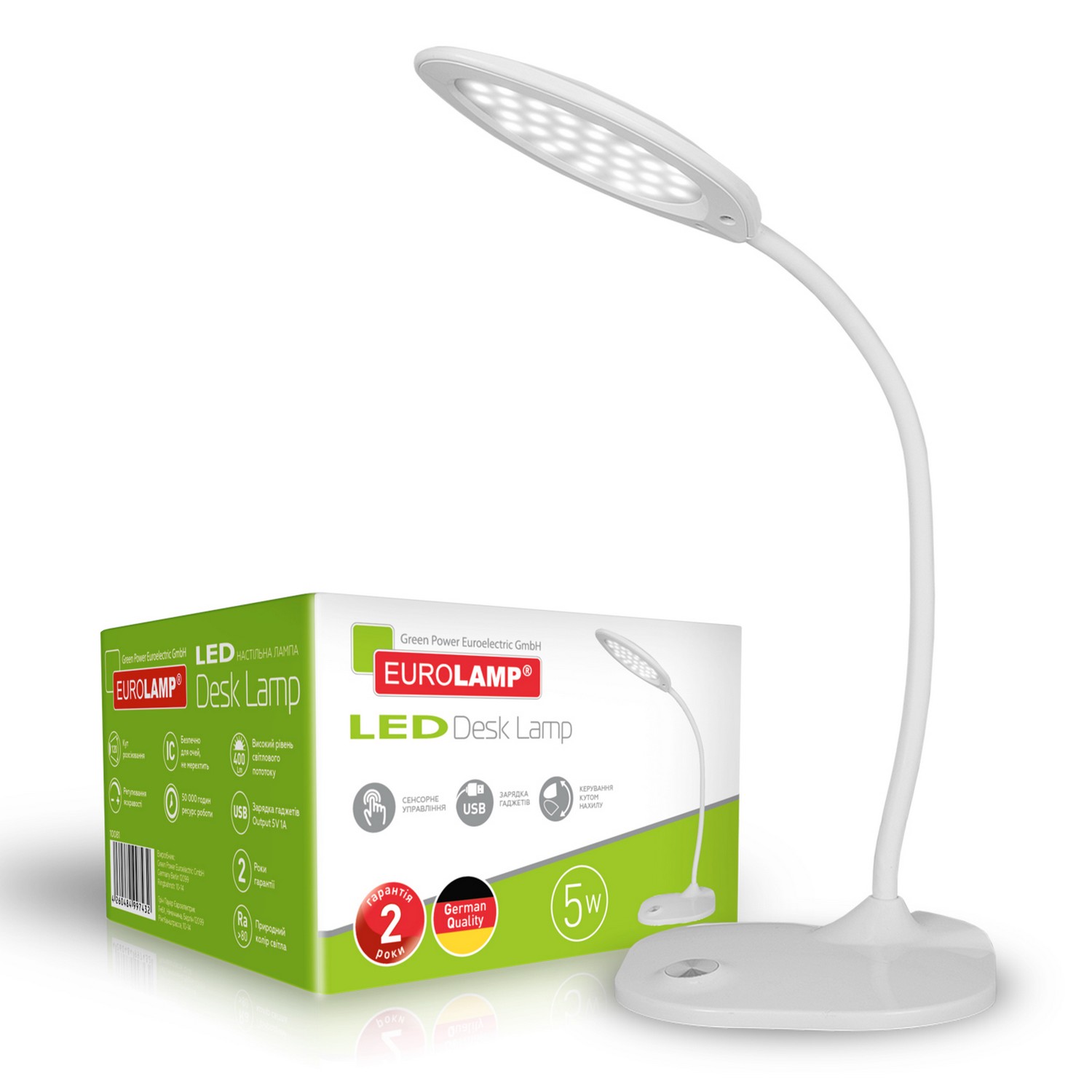 в продажу Світильник Eurolamp LED настольный металлический + скло в стилі хайтек 5W 5300-5700K білий - фото 3
