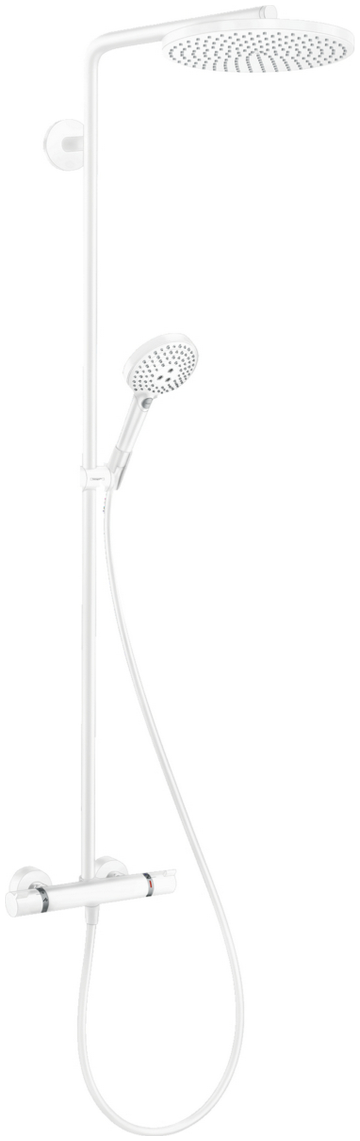 Душова система біла Hansgrohe Raindance Select S Showerpipe 240 1jet з термостатом 27633700