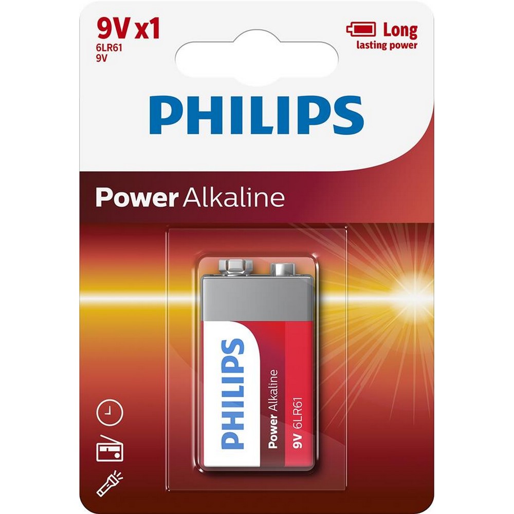 Батарейка Philips Power Alkaline [6LR61P1B/10] в интернет-магазине, главное фото