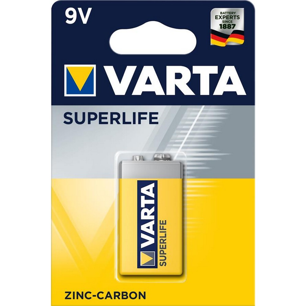 Батарейка Varta Superlife 6F22 [BLI 1 ZINC-Carbon] в интернет-магазине, главное фото