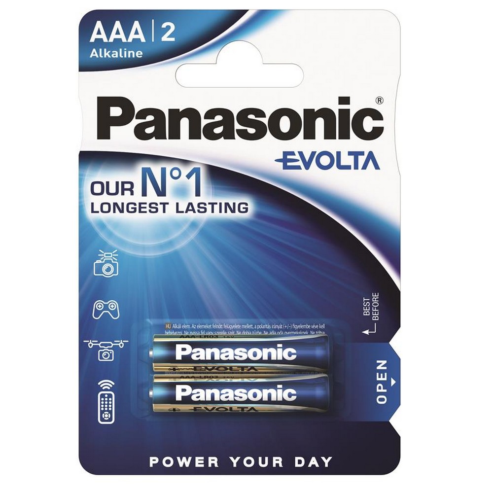 Батарейки типу ААА Panasonic Evolta AAA [BLI 2 Alkaline]