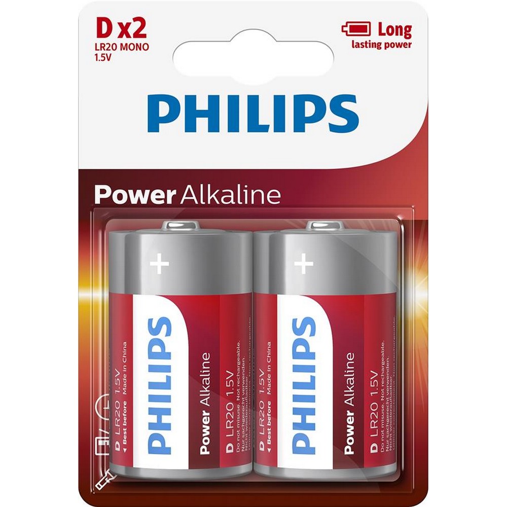 Батарейка Philips Power Alkaline [LR20P2B/10] в интернет-магазине, главное фото