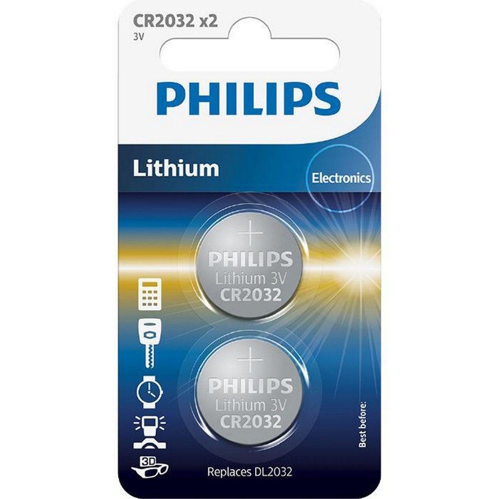 Інструкція батарейки типу cr2032 Philips Lithium CR [CR2032P2/01B]
