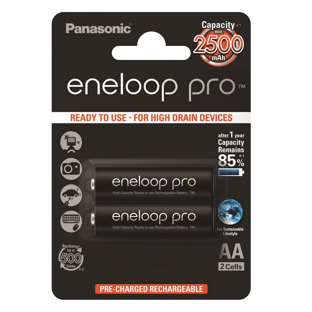 Акумулятори AA Panasonic Eneloop Pro AA 2500 mAh 2BP