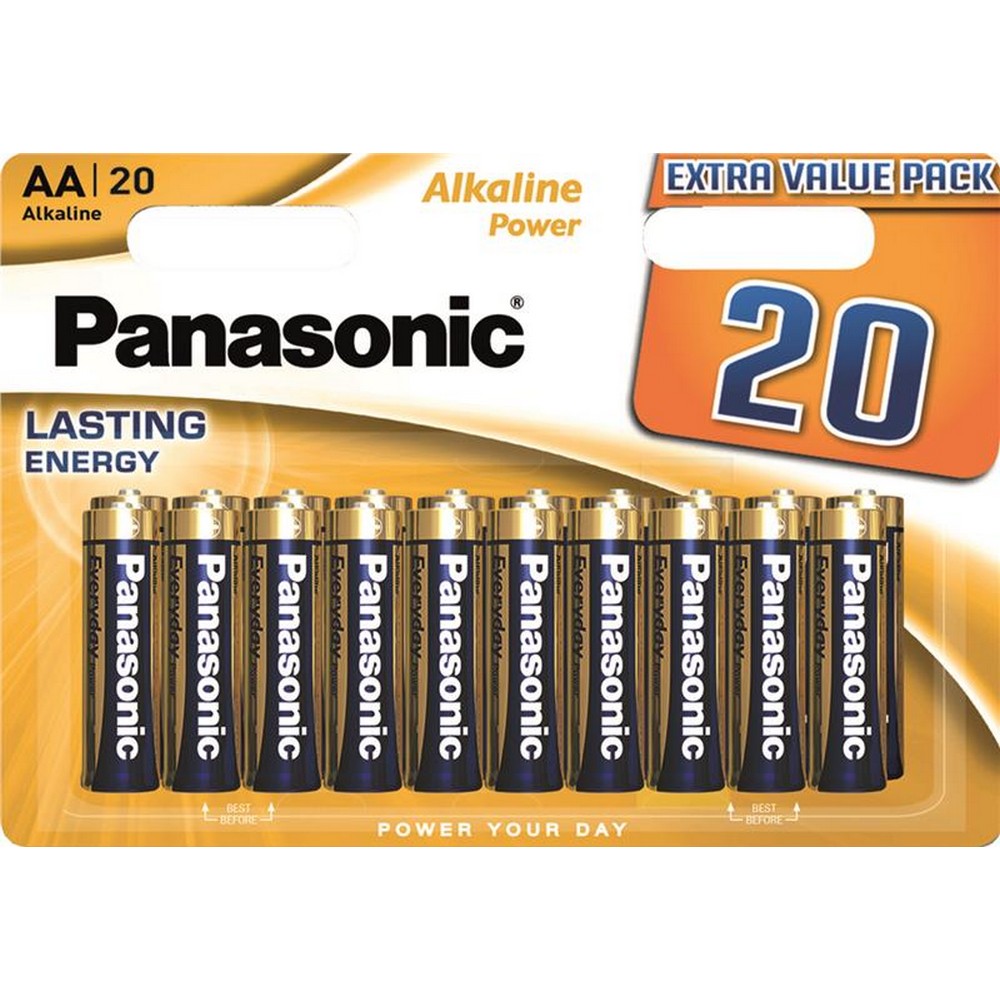 Батарейки 20 штук Panasonic Alkaline Power AA [BLI 20]