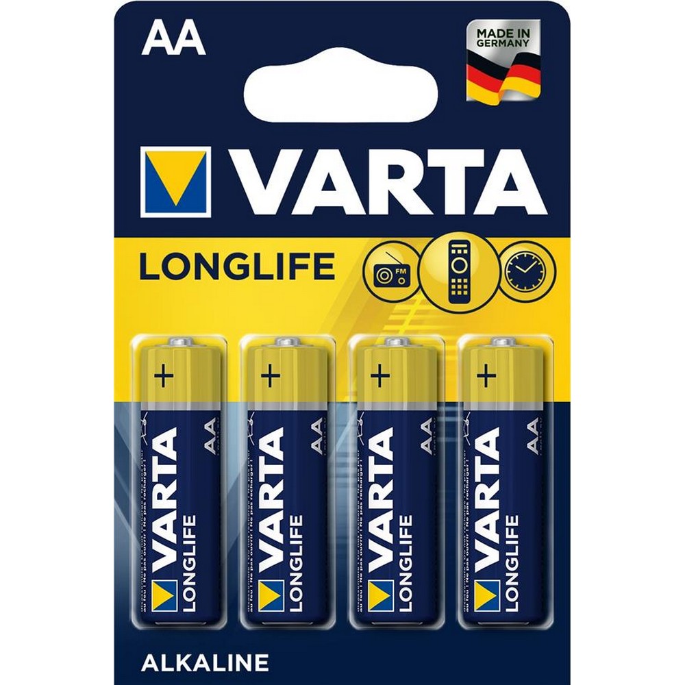 Батарейки типу АА Varta Longlife AA [BLI 4 Alkaline]