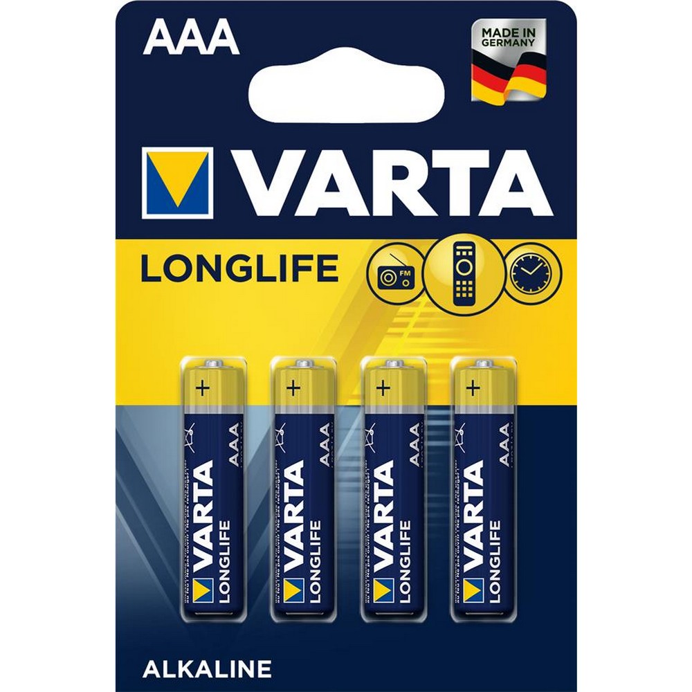 Батарейки типу ААА Varta Longlife AAA [BLI 4 Alkaline]
