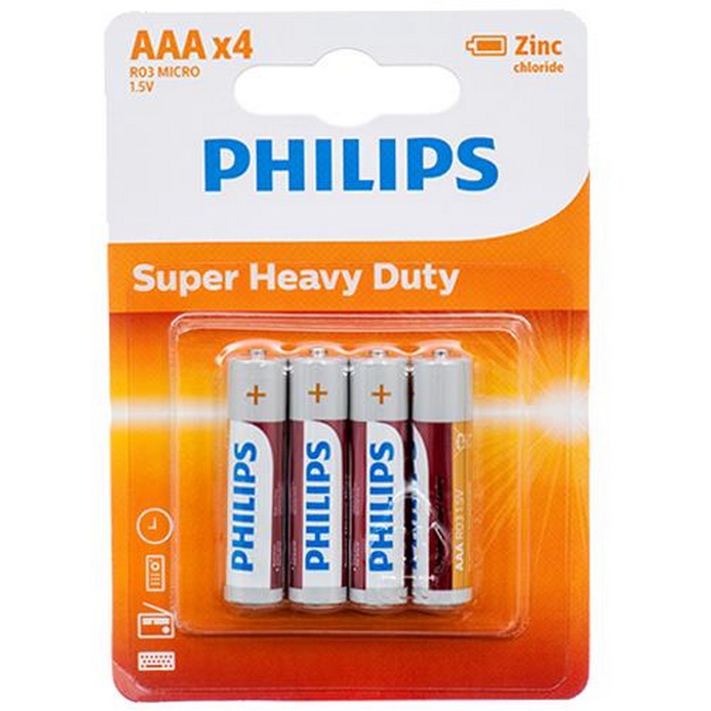 Батарейки типу ААА Philips Longlife Zinc Carbon [R03L4B/10]