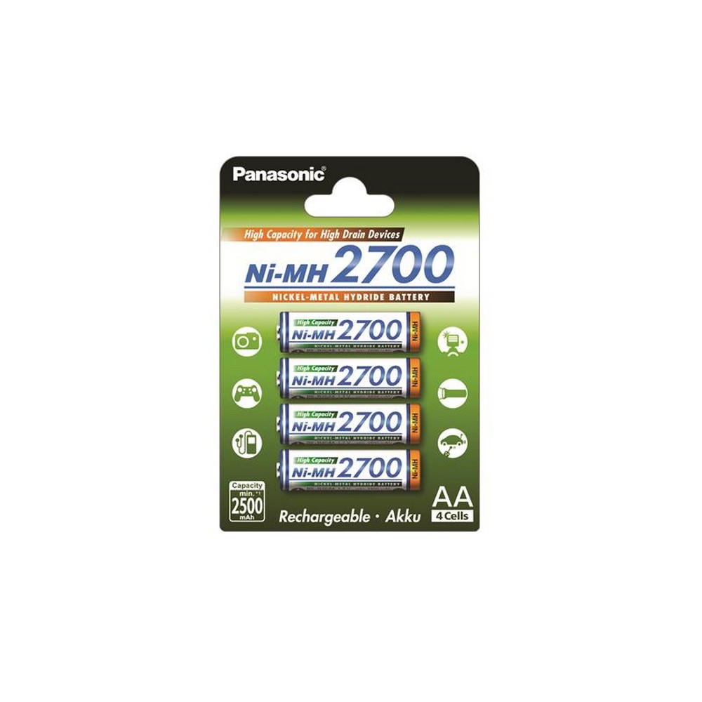 Аккумулятор Panasonic High Capacity AA 2700 mAh 4BP NI-MH в интернет-магазине, главное фото
