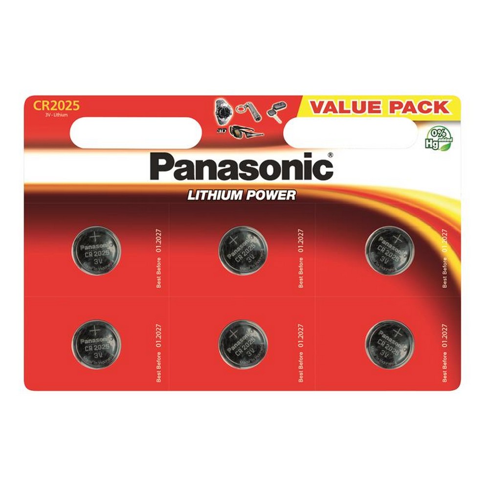 Купити батарейки 6 штук Panasonic CR 2025 [BLI 6 Lithium] в Києві