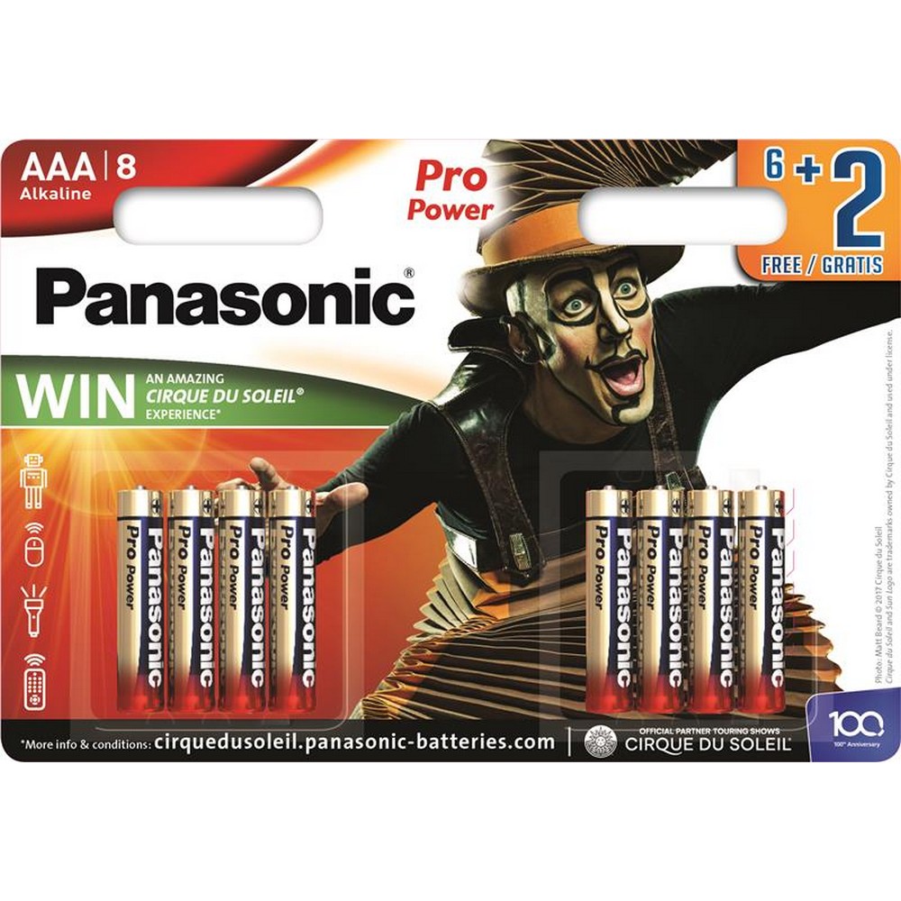 Батарейка Panasonic Pro Power AAA [BLI 8 Alkaline Cirque du Soleil] в интернет-магазине, главное фото