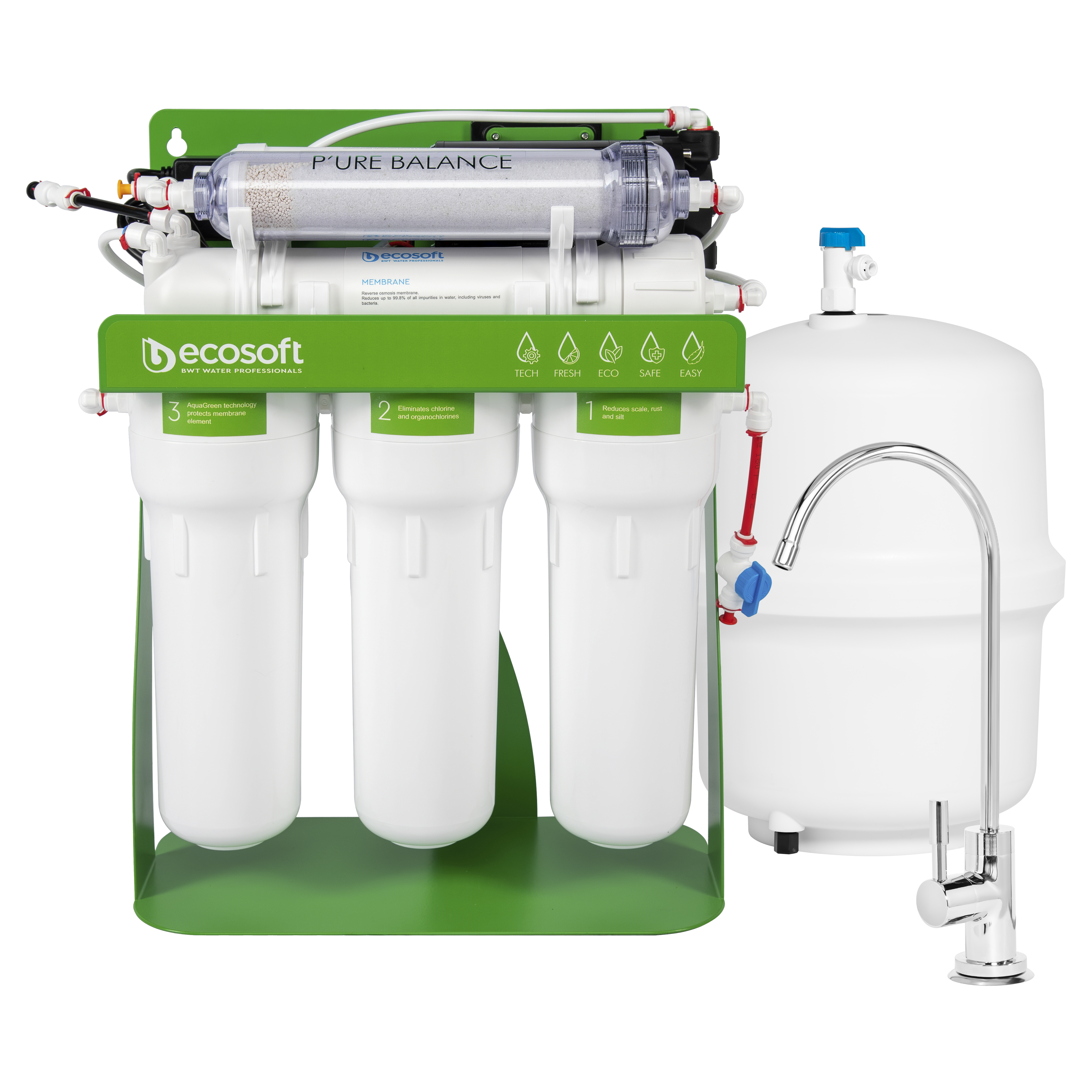 Фильтр для воды для детей Ecosoft P'ure Balance MO675MBALPSECO на металлической раме с помпой