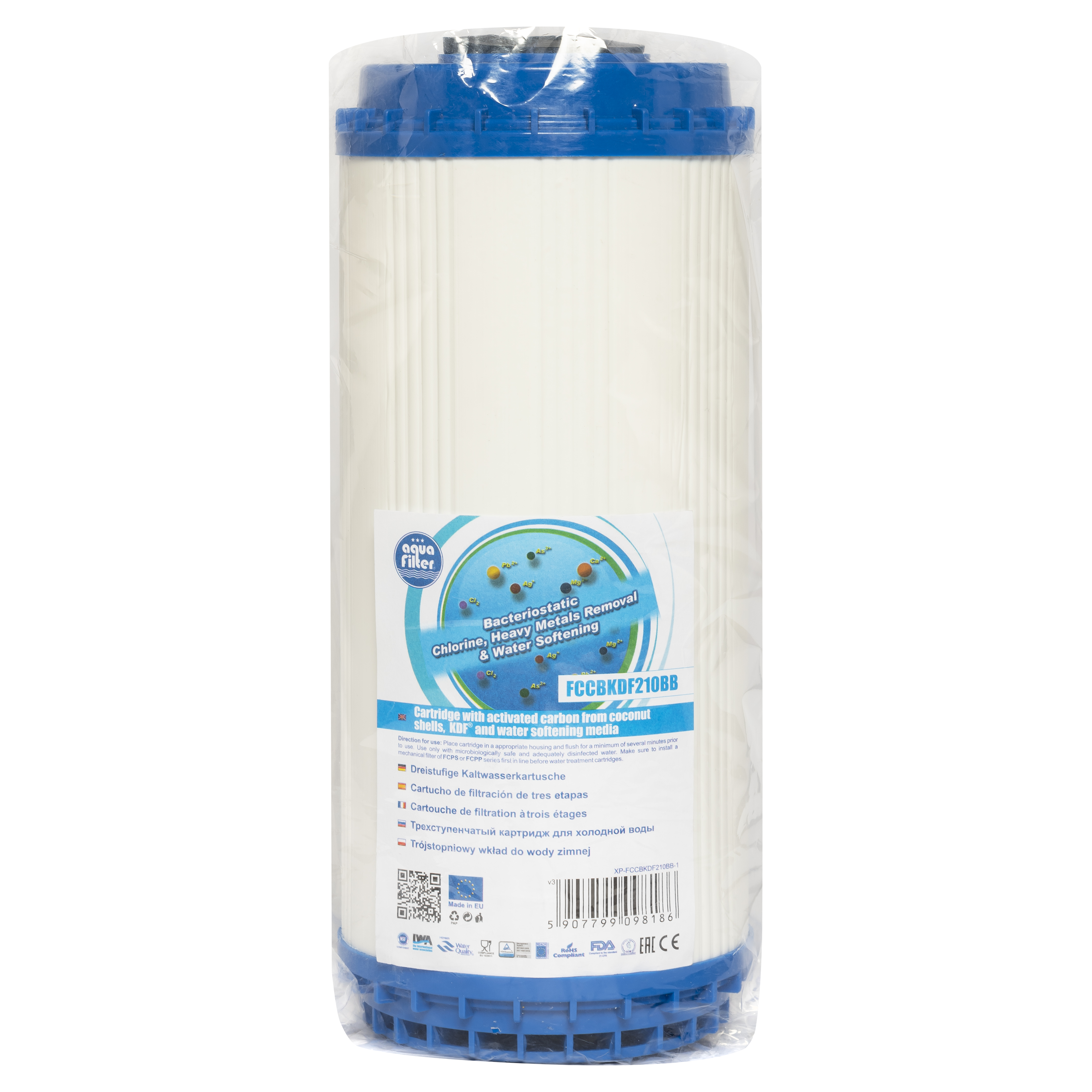 Картридж для колби Big Blue 10 Aquafilter FCCBKDF210BB (вугілля) 
