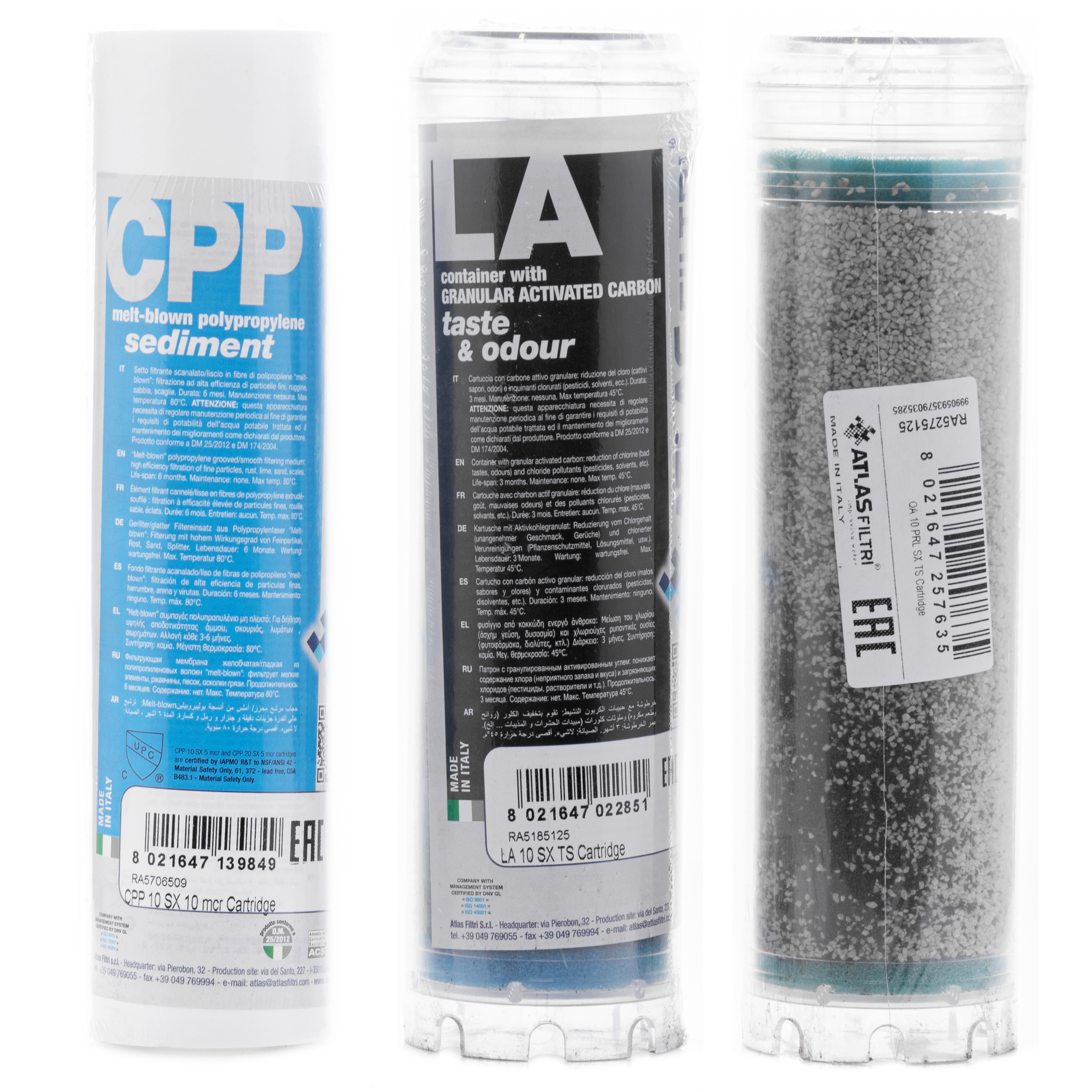 Комплект картриджів для фільтрів Atlas Filtri CPP+QA PRL+LA (LSP000003)