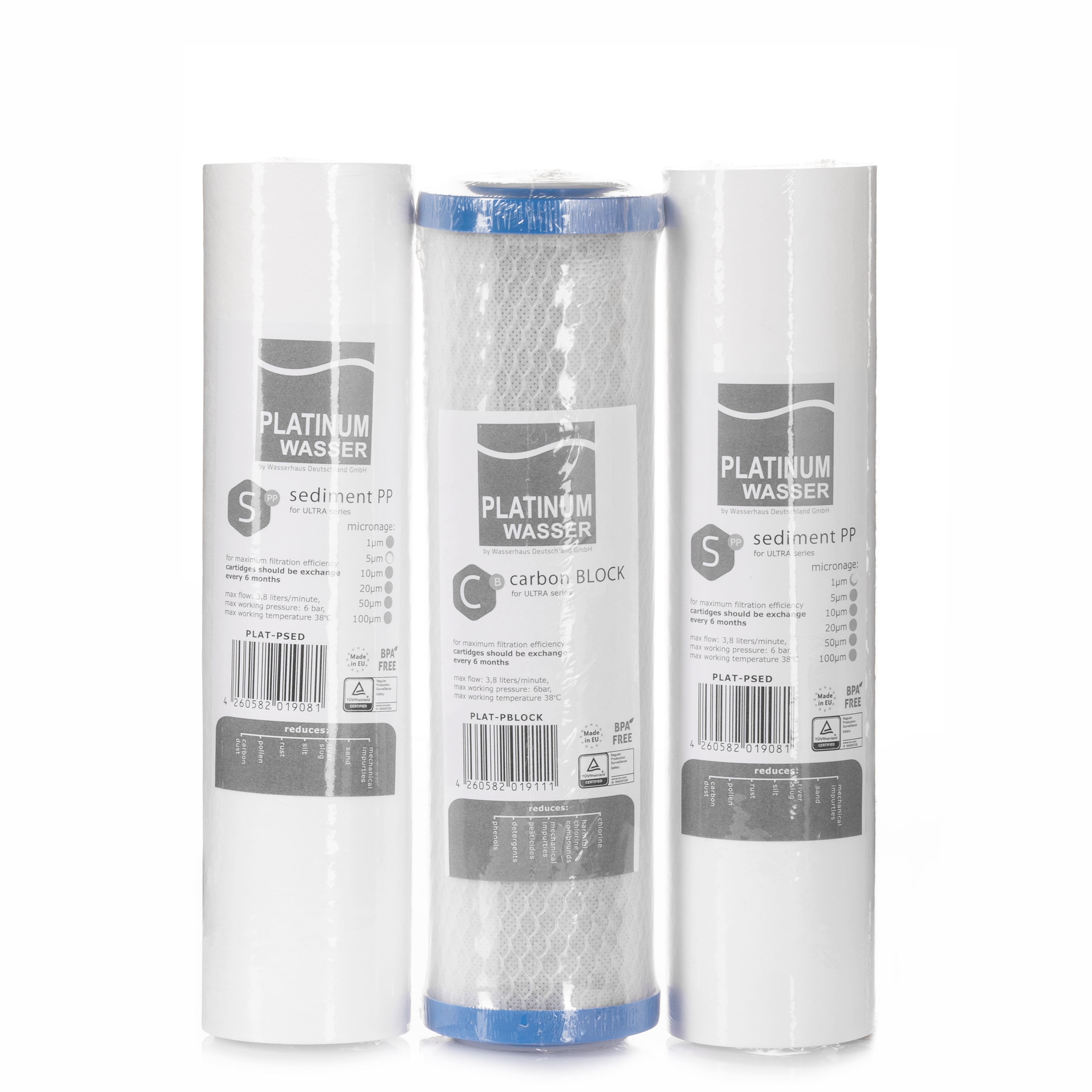Картридж для фильтра Platinum Wasser комплект нижнего ряда для систем ULTRA в интернет-магазине, главное фото