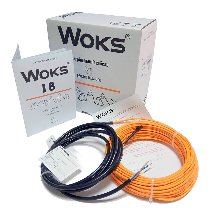 Греющий кабель для теплого пола Woks 18-100 Вт (6м)