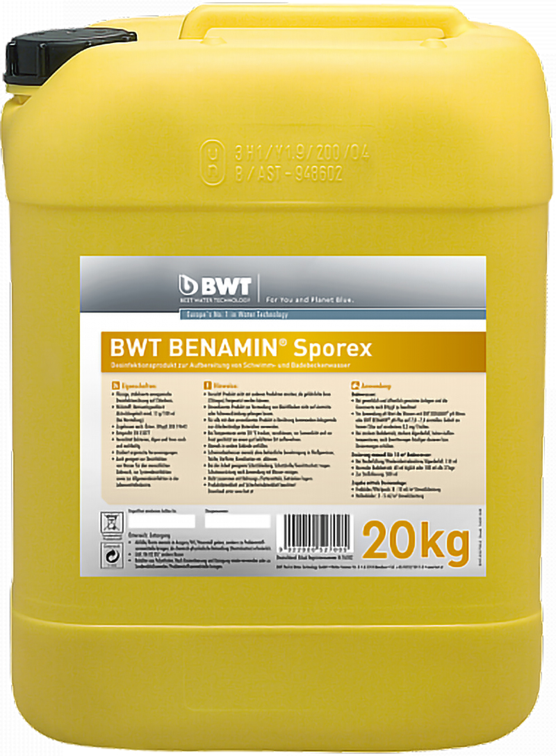 Жидкое дезинфицирующее средство BWT Benamin Sporex 20 кг (351227)