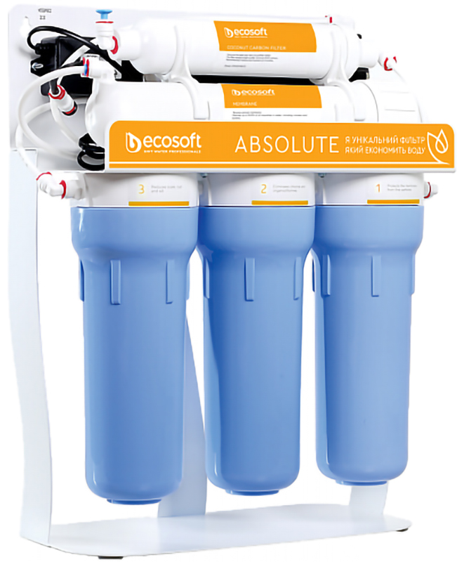 Фильтр Ecosoft 5 ступеней очистки Ecosoft Absolute MO550PSECO New с помпой на станине