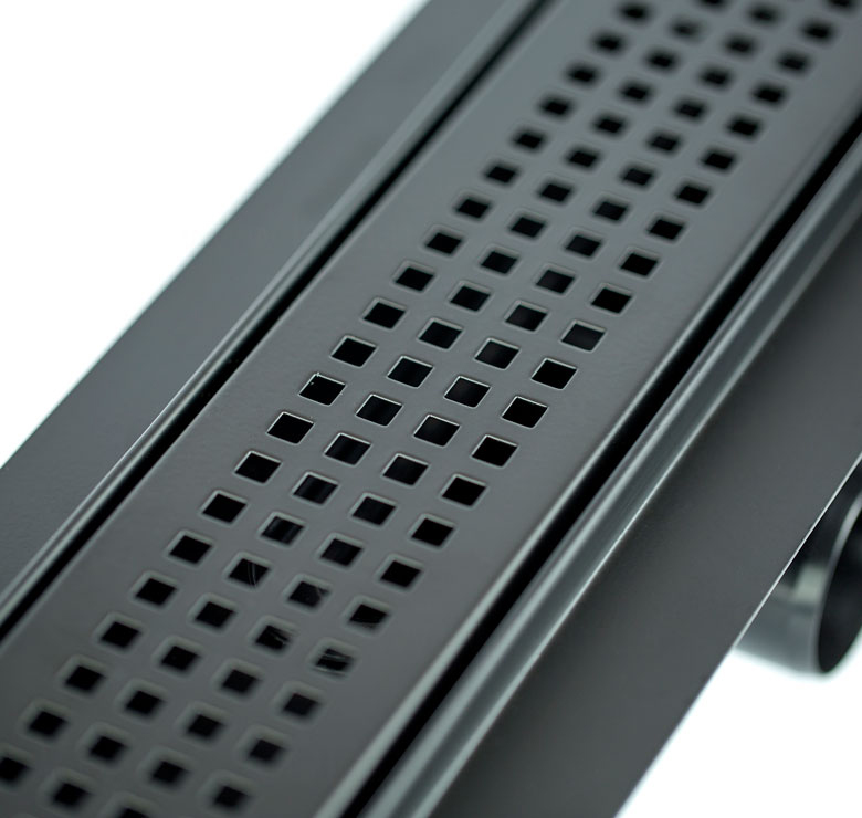 Решетка для трапа Capricorn Cube Black L=900 мм