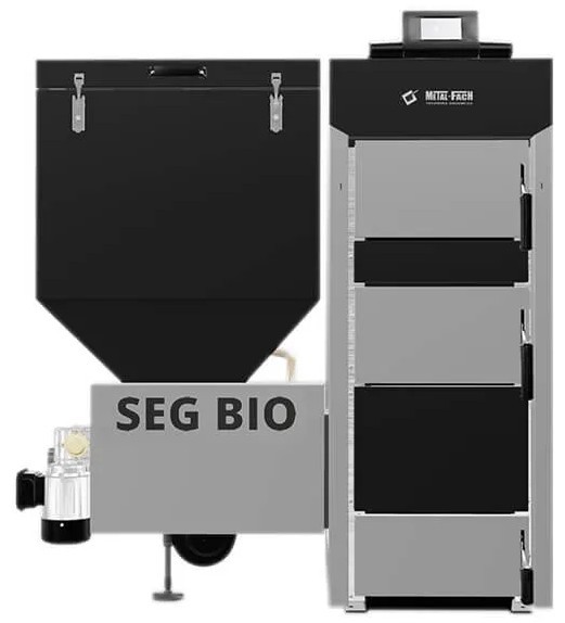 Твердопаливний котел з автоматичною подачею палива Metal-Fach Classic SEG BIO-50 Platinum Left 50 kW+лямбда зонд (400-520 кв.м)
