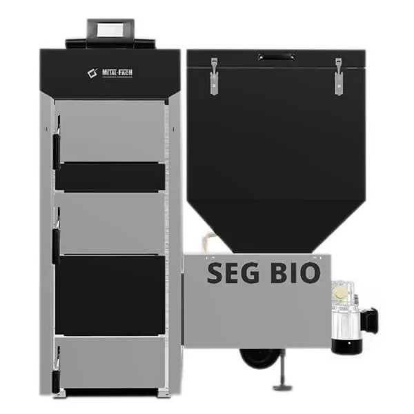Твердопаливний котел з автоматичною подачею палива Metal-Fach Classic SEG BIO-50 Platinum Right 50 kW+лямбда зонд (400-520 кв.м)