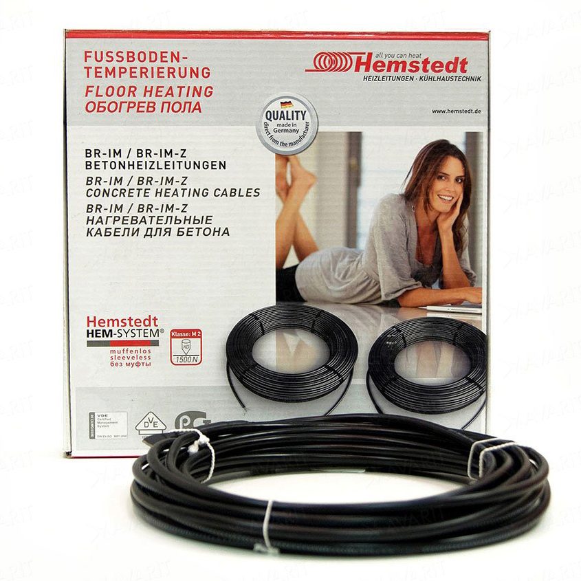 Одножильний нагрівальний кабель Hemstedt BR-IM-Z 300 W