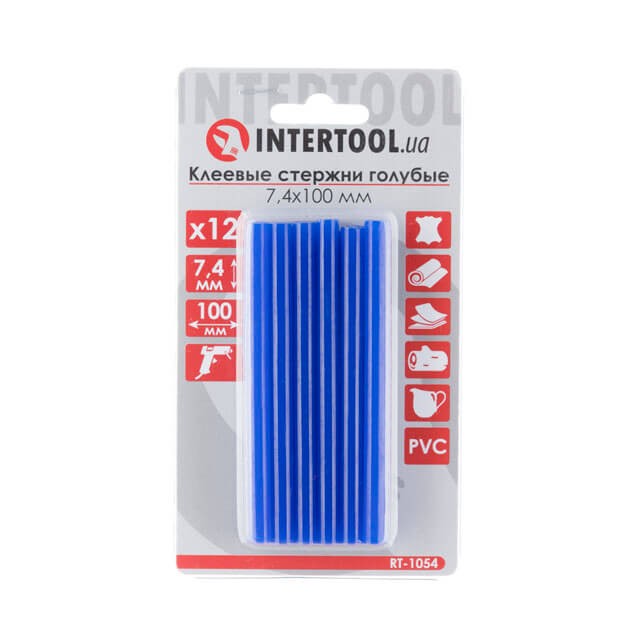 Комплект клейових стрижнів Intertool RT-1054 (7.4мм*100мм, 12шт.) в інтернет-магазині, головне фото