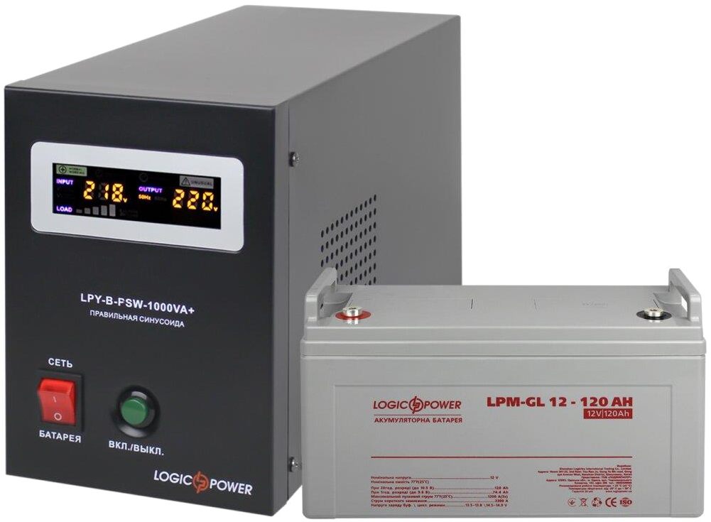 LogicPower LPY-B-PSW-1000VA + аккумулятор 120Ah (18891)