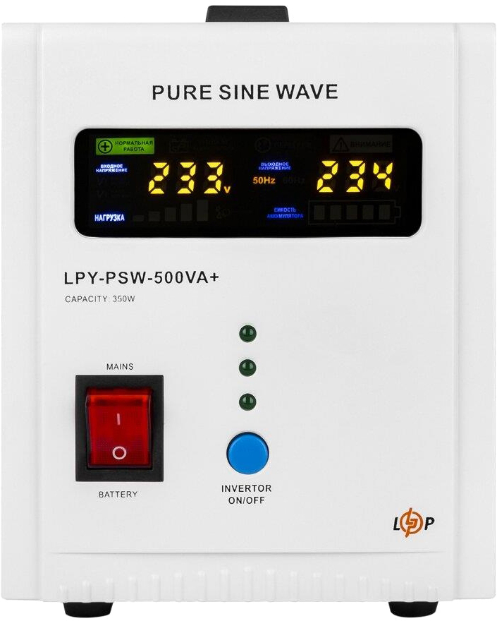 Джерело безперебійного живлення LogicPower UPS12V LPY-PSW-500VA+ (350Вт) 5A/10A (4152) в інтернет-магазині, головне фото