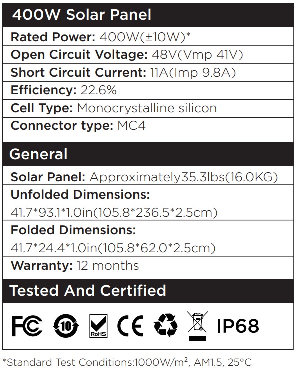 Сонячна панель EcoFlow 400WSolar Panel інструкція - зображення 6