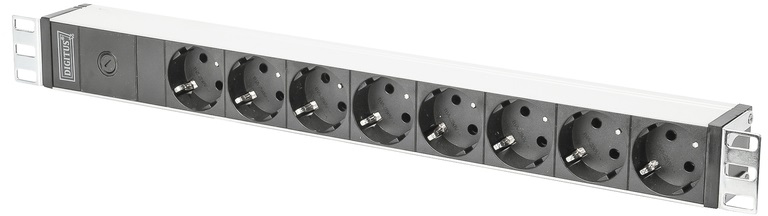 Digitus 1U, 8xSchuko, 10A, 250V, C14
