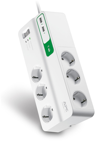 APC Essential SurgeArrest 6 outlets + 2 USB