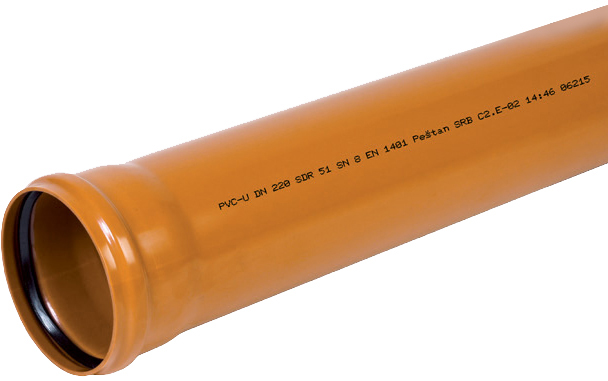 Труба канализационная оранжевая Pestan SDR 51 SN2 Ø160x500 мм (10410442)