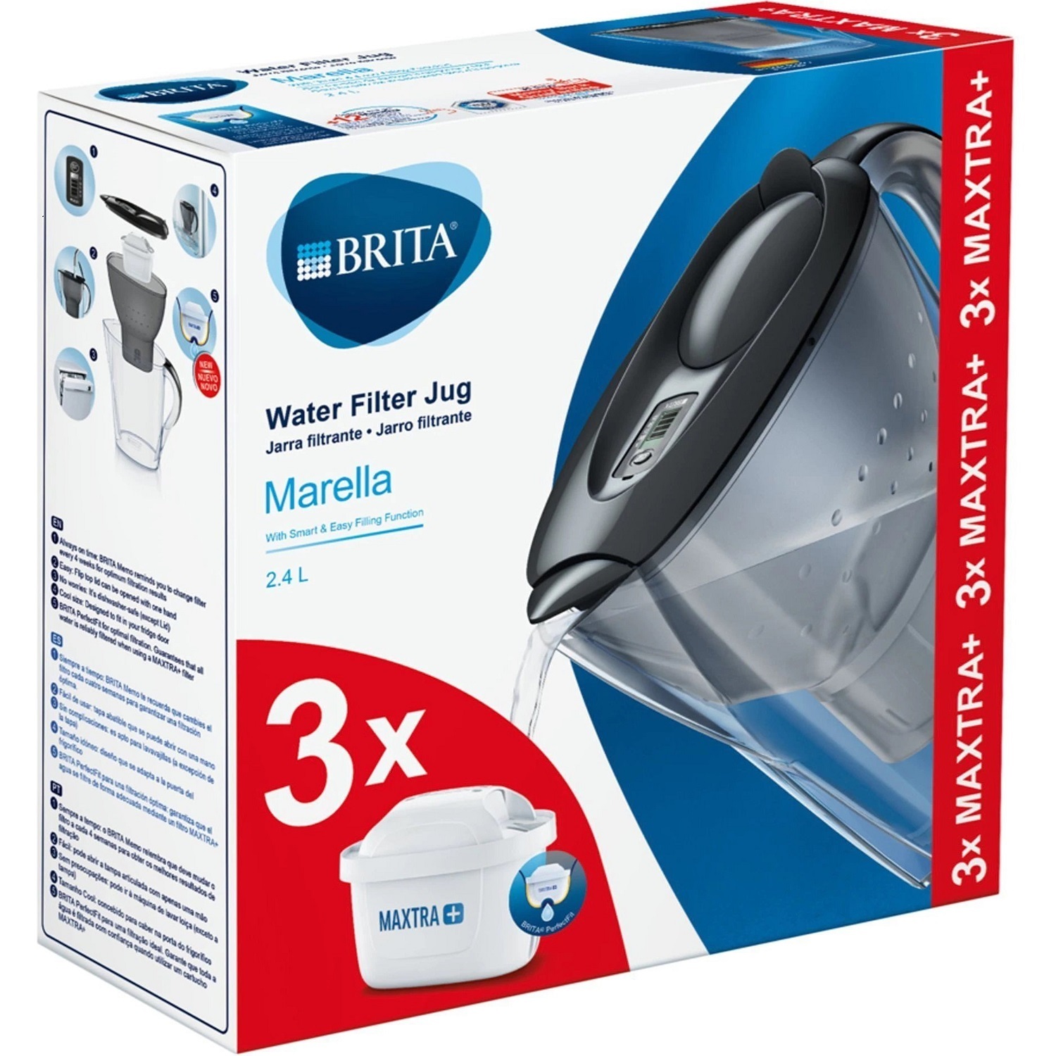 Фильтр для воды Brita Marella Graphite + 3 картриджа инструкция - изображение 6