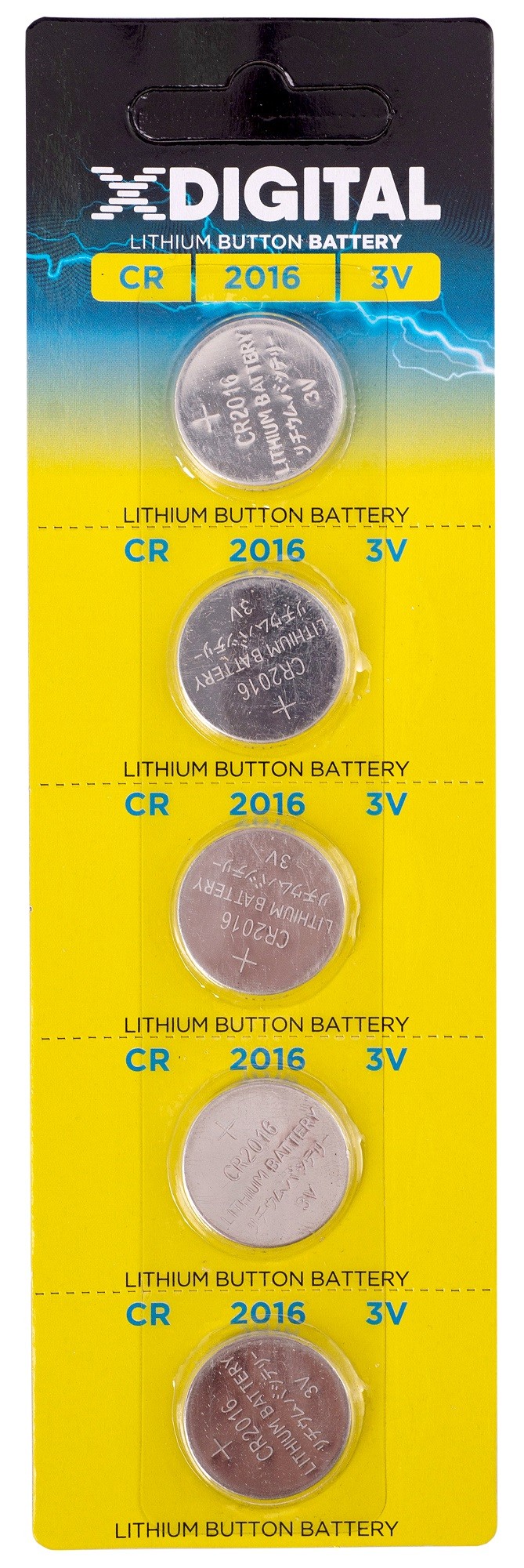 Батарейки типу CR2016 X-Digital CR2016 5шт.