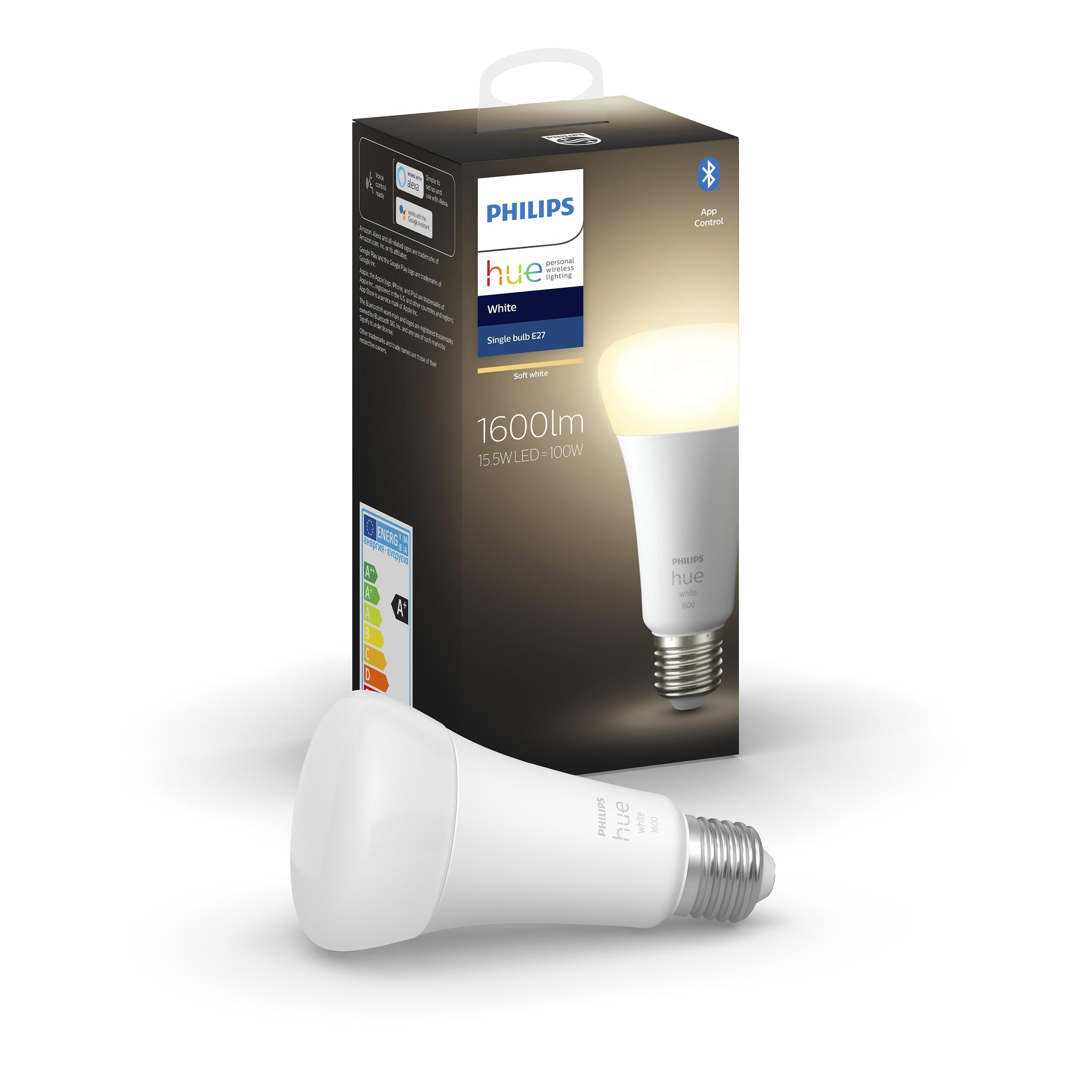 Світлодіодна лампа форма гриб Philips Hue E27 15.5W(100W) 2700K White Bluetooth Dimm (929002334903)