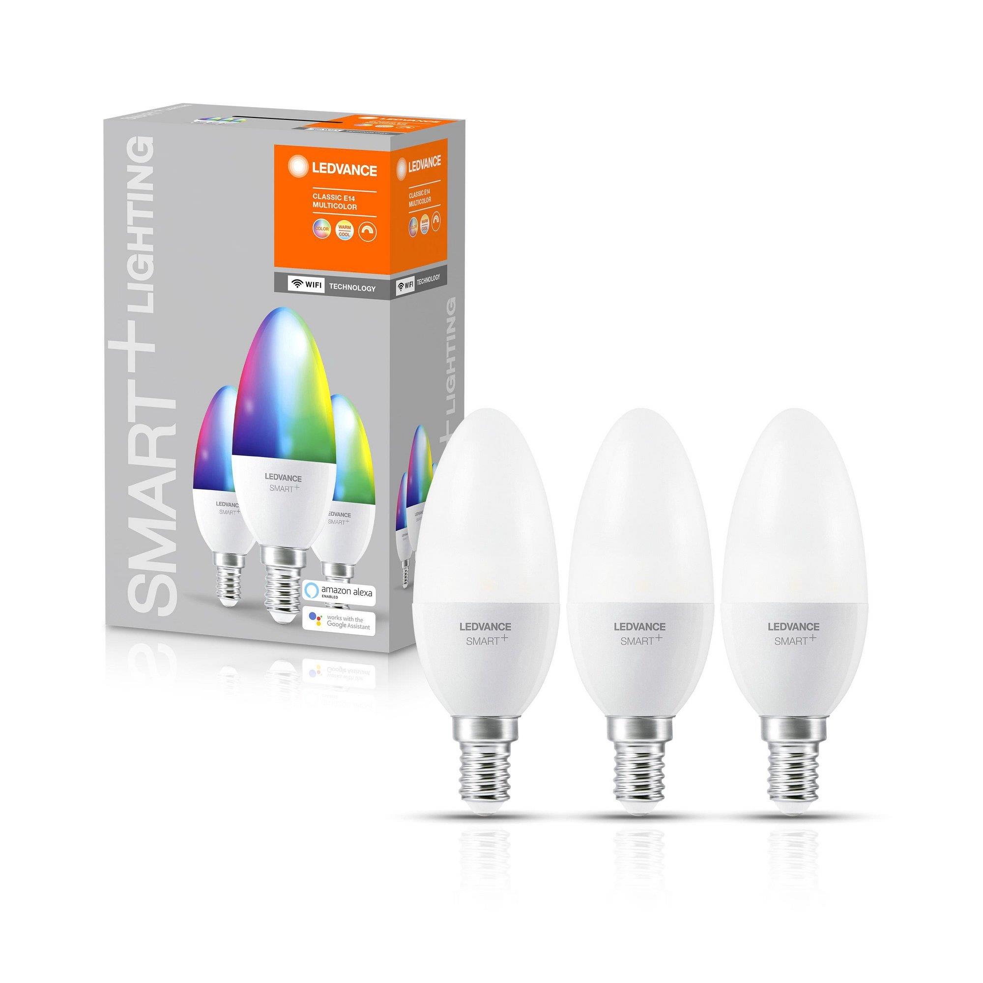 Ledvance Smart+ WiFi B40 5W 470Lm 2700-6500K + RGB E14 комплект 3шт (4058075485938)