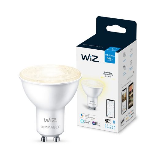Светодиодная лампа с цоколем GU10 WiZ Led Smart GU10 4.7W 345Lm 2700K Dimm Wi-Fi (929002448102)
