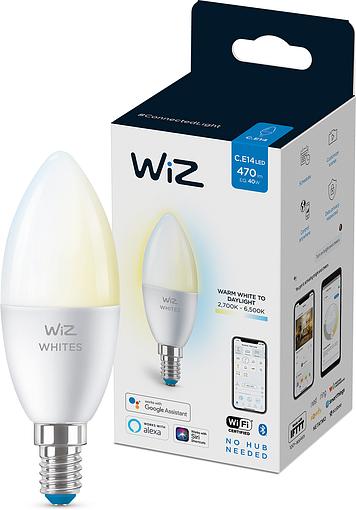 Светодиодная лампа форма свеча WiZ Led Smart E14 4.9W 470Lm C37 2700-6500K Wi-Fi (929002448702)