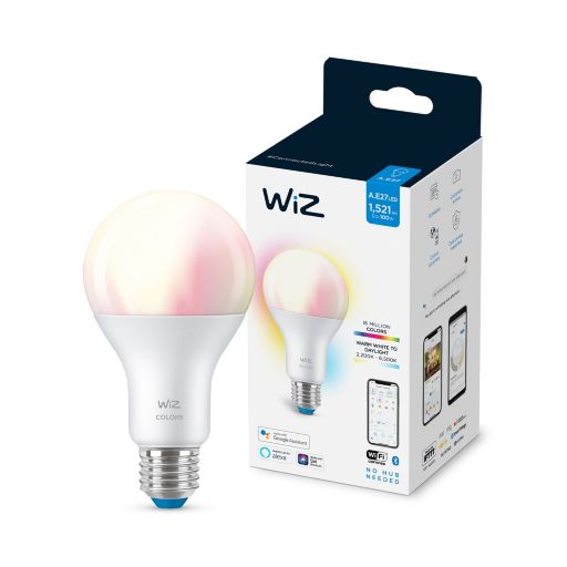 Світлодіодна лампа потужністю 13 Вт WiZ Led Smart E27 13W 100W 1521Lm A67 2200-6500K RGB Wi-Fi (929002449702)