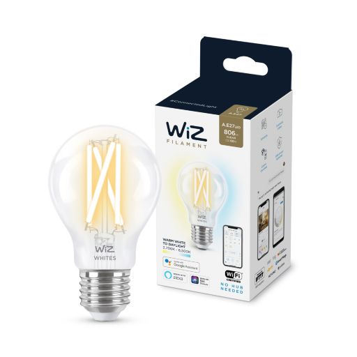 Лампа WiZ светодиодная WiZ Led Smart E27 7W 806Lm A60 2700-6500 Filament Wi-Fi (929003017201) в Киеве