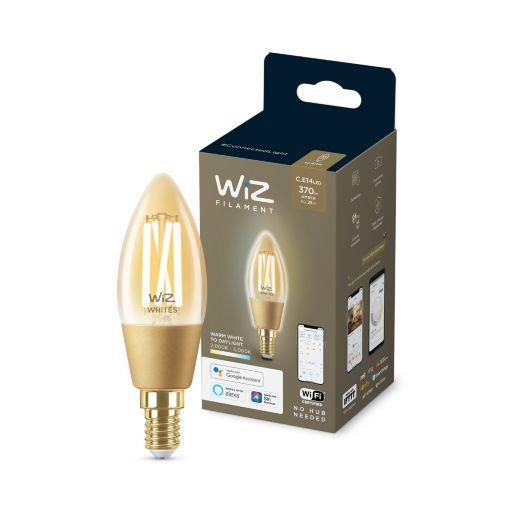 Светодиодная лампа форма свеча WiZ Led Smart E14 4.9W 370Lm C35 2000-5000K Filament Wi-Fi (929003017701)