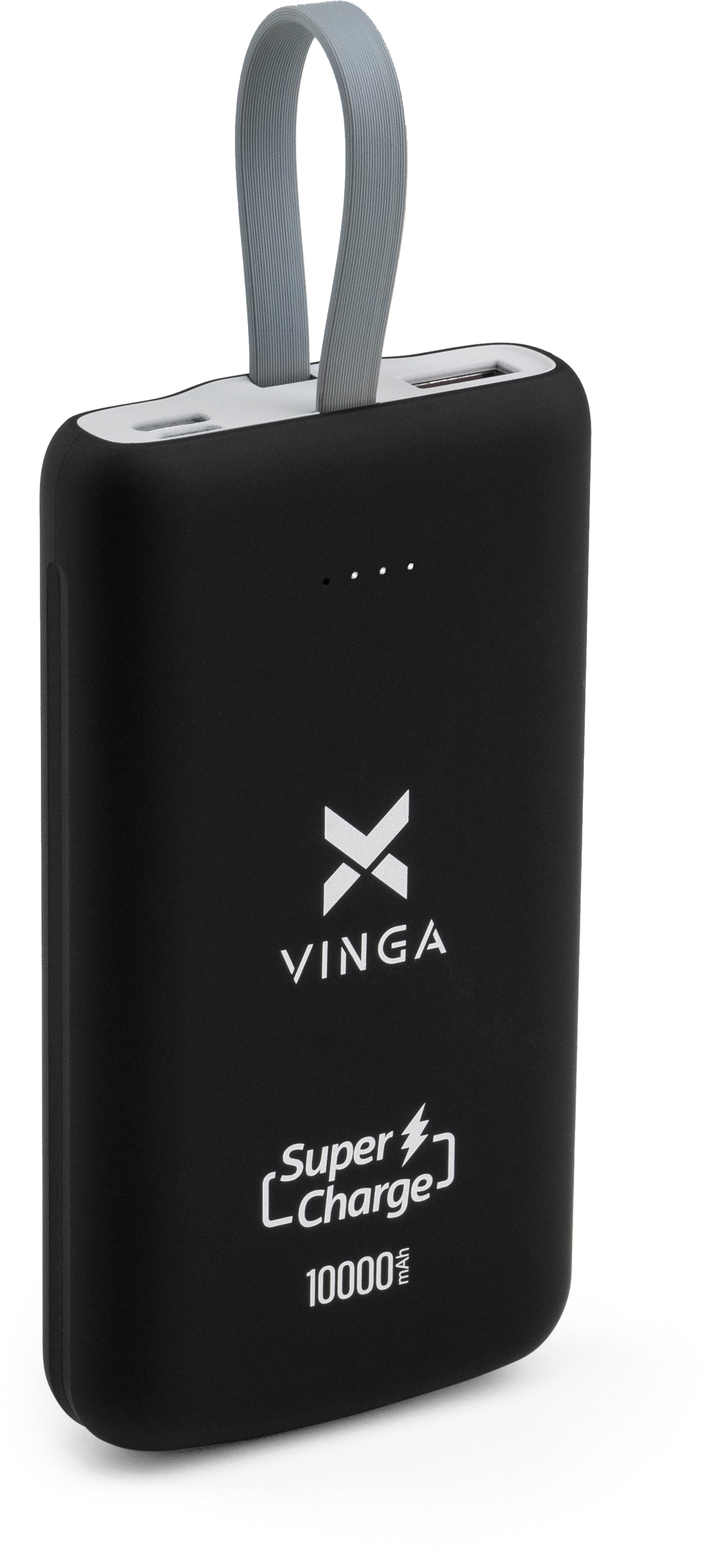 Павербанк з індикатором заряду Vinga 10000 mAh Black (VPB1SQSCBK)