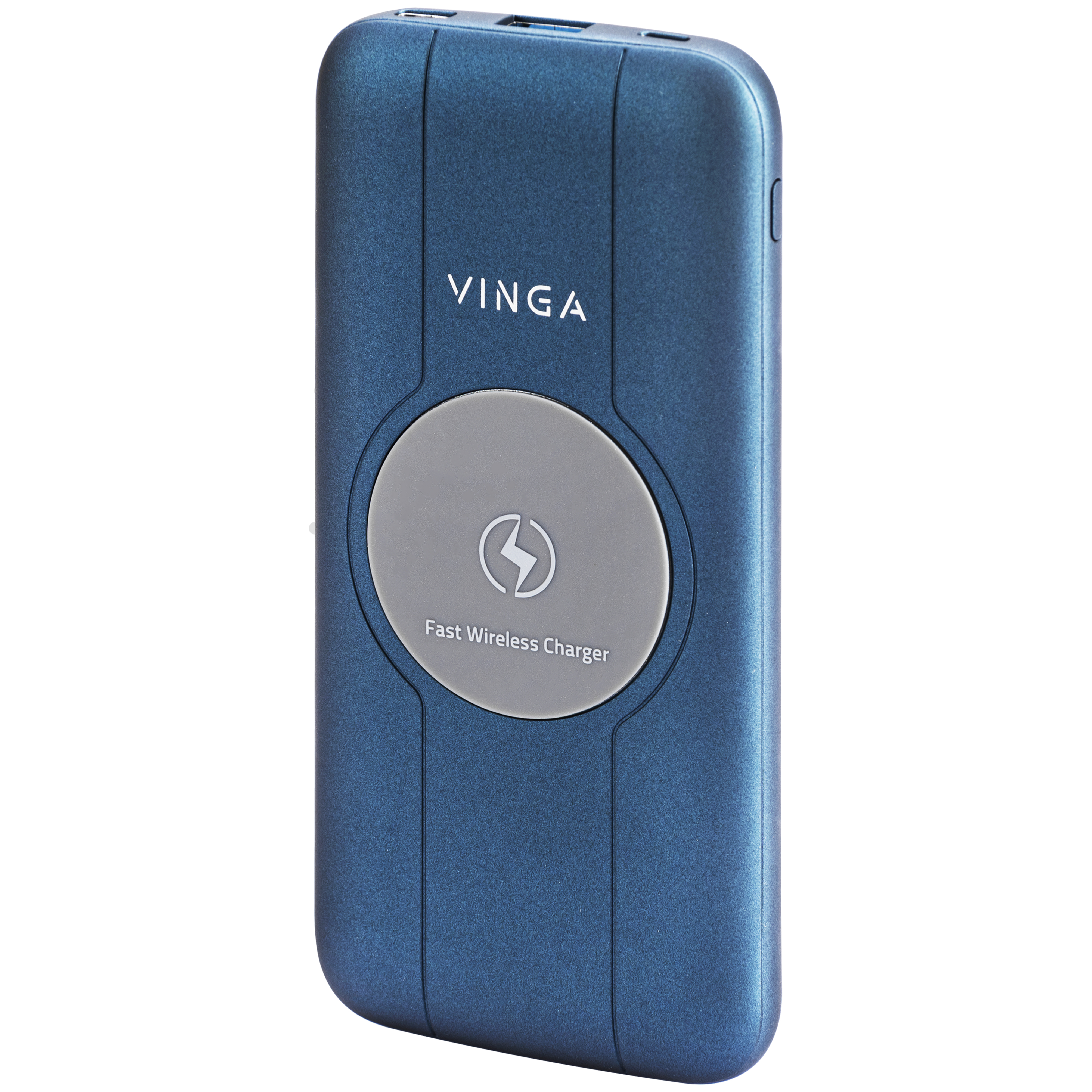 Павербанк з бездротовою зарядкою Vinga 10000 mAh Wireless Blue (BTPB3510WLROBL)