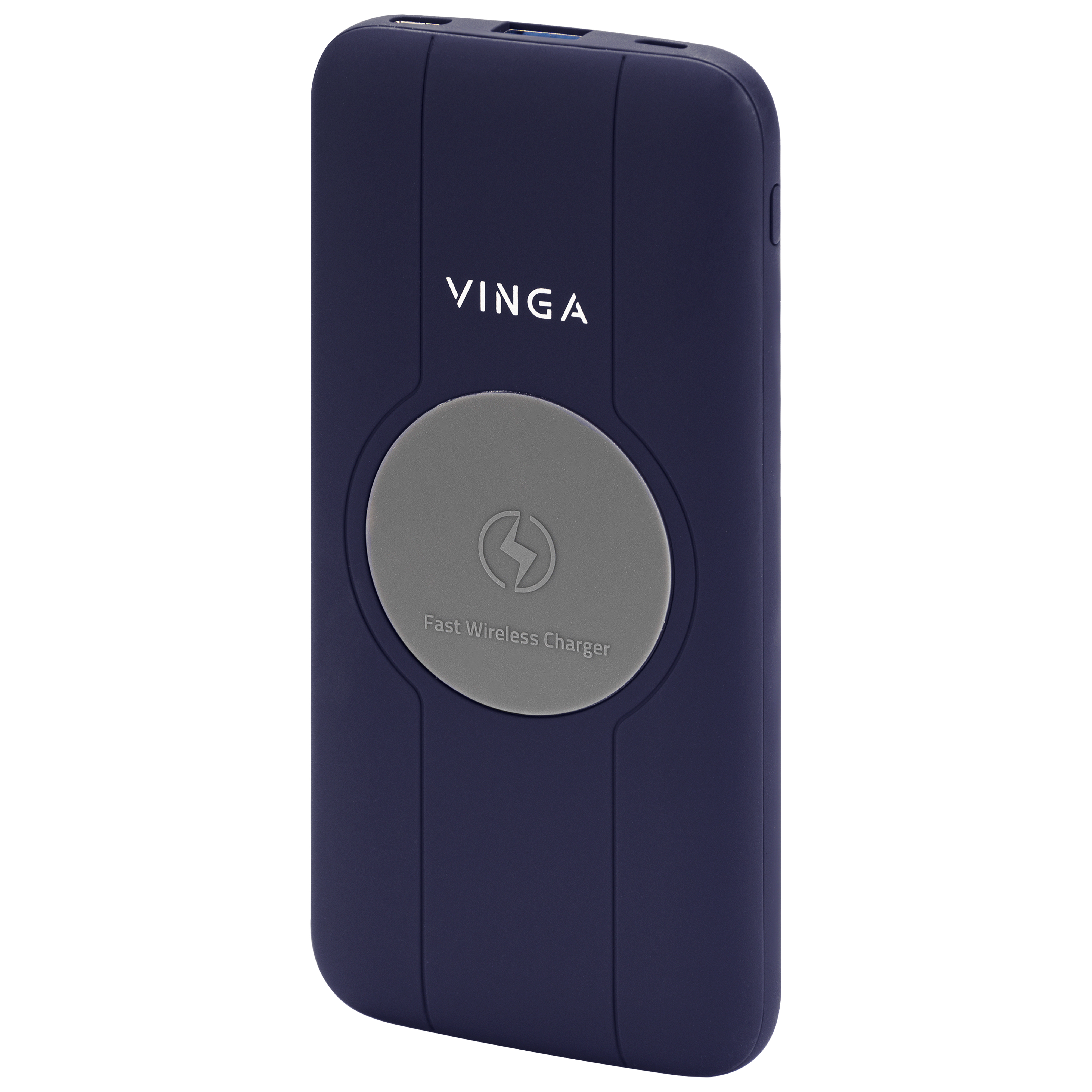 Повербанк с индикатором заряда Vinga 10000 mAh Wireless Purple (BTPB3510WLROP)