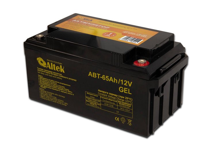 Аккумулятор гелевый Altek ABT-65Аh/12V GEL в интернет-магазине, главное фото