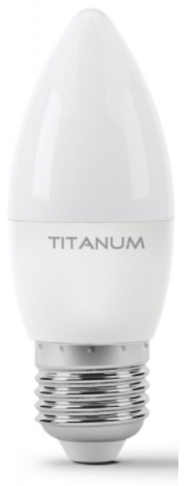 Світлодіодна лампа форма свічка Titanum C37 6W E27 4100K 220V (TLС3706274)